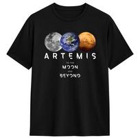 Men Artemis Mission Earth Moon Mars Worm Logo T Shirts  100% Cotton Tops Fun Short Sleeve O Neck Tee Shirt 6XL T-Shirt 4XL įvairiaspalvis