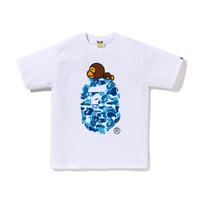 Bape 1st Camo Milo ant didelio beždžionės marškinėlių 0ZXTEMX10004M M white