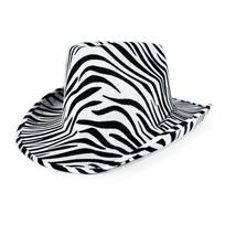 Cow Printed Western Cowboy Hat Leopard Printed Cowgirl Hat Cute Bowler Hat  Halloween Party Style B black
