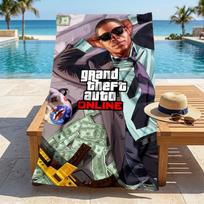 Gta Online Stylish Digital Printing Beach Towel Quick Drying Absorbent Blanket For Beach Pool Gym Travel Christmas Gift C9211779 80cmx160cm(31x63inch)