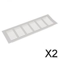 Aukščiausios kokybės aliuminio ventiliacijos komplektas su žaliuzėmis transporto priemonėms ir kemperiams, 80x250mm white