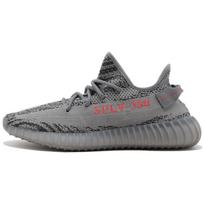 adidas Yeezy Boost 350 V2 Beluga 2.0 Unisex sportbačiai Pilki Ryškiai oranžiniai Tamsiai vienspalviai pilki AH2203 44 gray
