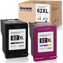 BONINK 2 Ink Cartridges Compatible HP 62XL 62 XL Ink Cartridge for HP OfficeJet 250 200 5740 5742 Envy 7640 56 84058