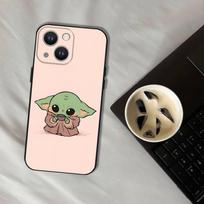 Mielas Kūdikis Y-Yoda telefono dėklas iPhone 17,16,15,14,13,12,11,Pro,XS,Max,XR,Plus,E,SE4,Mini Juodas Minkštas Dangtelis iPhone17pro
