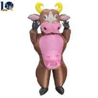 Auksinio Jaučio Pripučiamas Helovino Šventės & Mokyklos Renginio Kostiumas Maskotas Adult 150-190CM pink
