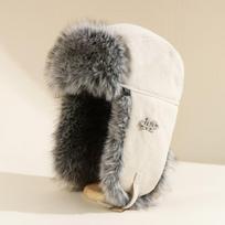 Žieminė sutirštinta aksominė šaltai nepralaidi šilta ausų apsauga lauko slidinėjimo kepurė one size fits all【54-60cm】 gray