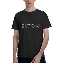 Rwraps Mens T-Shirts Elton John T Shirt Long Sleeve Tops Print Tees XXXXXL juoda