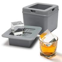 4 Large Square Crystal Clear Ice Cube Maker Easy Release BPA Free Silicone Cocktails Drinks Whiskey pilka spalva