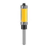Viršutinis ir apatinis guolis Dvigubo krašto apdailos frezos antgalis Tvirtumas Anglies plienas 1/4 colio / 6 mm kotas Medžio apdirbimui Frezavimui