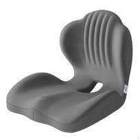Ergonomic Memory Foam Seat Cushion, Chair Back Non-Slip Cushion for Lumbar Support, Gray gray