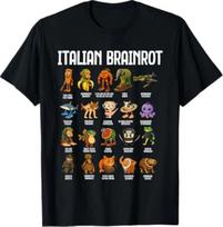 Italian Brainrot Italian Brainrot Funny Memes T-Shirt 4XL gray