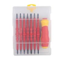 14 In 1 VDE Insulated Screwdriver Set Magnetic Bits For Electrical Repair Tools Changeable Bit Electricians Hand Tools white