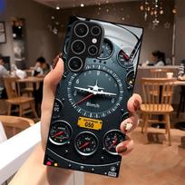 Aviation Cockpit Gauge fashion phone phone case mobile phones glass for Samsung Galaxy S26 S25 S24 S23 S22 FE Ultra Plus For Galaxy S22 Ultra gray