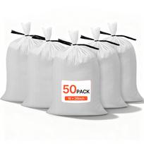 VEVOR Empty Sandbags, 50 Packs 40 x 66 cm, Heavy Duty Sand Bags Sacks with Ties, 22.6 kg Capacity Woven Polypropylene Sandbags