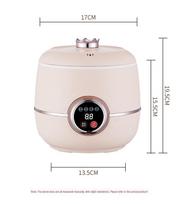 Smart Mini Rice Cooker with Non-stick Pot for 2 Persons - Perfect Small Appliance Gift for Home. CN Plug (220V) rožinė