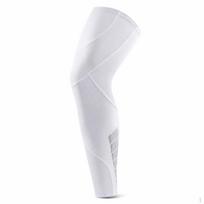 Unisex Cycling Basketball Running Knee Brace Leg Sleeve with Reflective Strip M White Right Foot M_White Left Foot (Single) white