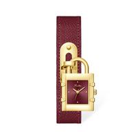 Scottie Di 9858 Retro Square Watch with Lychee Pattern Leather & Waterproof Quartz brown