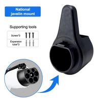 Portable Ev Charger Holder Stand — For Nacs Type 1 Type2Gb/T Car Charger Wall Mount Bracket, Car Charging Cable Bracket black