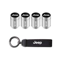 Automobilio padangų ratų vožtuvų dangteliai Dangtelis Automobilio raktų pakabuko žiedas Raktų pakabukas Jeep Wrangler Grand Cherokee Avenger Compass Wagoneer Gladiator
