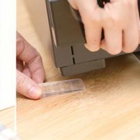 Transparent Rubber Wedge Shims - Plastic Furniture Levelers For Uneven Surfaces, Matte Finish, Cuttable Hard Table Pads 4pcs