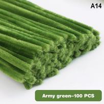 100Pcs Fuzzy Wire Chenille Stems Diy Strips Twist Bar Anvil Wire Craft Pipe Handicraft Material Plush Tube Creative Toy A14