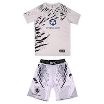 MMA Fight Training Suit Set Boxing Kickboxing Muay Thai Fitness Quick-Dry Compression Short Sleeve Top Pants XXXXL