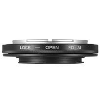 FD AI adapterio žiedas objektyvo tvirtinimui, skirtas Canon FD objektyvams, kad tiktų Nikon AI F tvirtinimo objektyvams gray