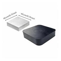 Steel Bench Block with Rubber Base Compact jeweler’s Tool Flat for Jewelers gray