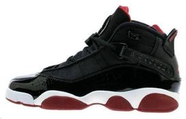 Vaikams skirti sportbačiai Nike Jordan 6 Rings Juodi Varsity Red (GS) Juoda/Varsity Red-Balta 38 black