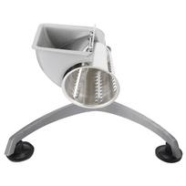 Multi‑Functional Hand Crank Vegetable Cutter Grater Food Processors with 5 Stainless Steel Blade for Kitchen L gray
