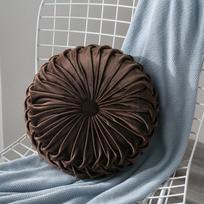 Aksominė pagalvė Minkšta dekoratyvinė tvirta apvali sėdėjimo pagalvėlė, skirta namų dekoravimui Sofa Sofa kėdė Miegamojo grindys sušildymo dovana gray
