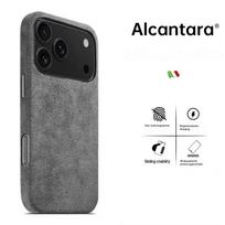 Originalus Italijos Alcantara Magsafe dėklas iPhone 17 Pro Max Air, Premium magnetinis dangtelis, zomšos odos dėklai iPhone 16 17 Pro Max for iPhone16 Pro Max black