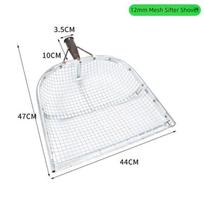 Essential Tool Metal Soil Sifting Mesh Easy Grip Heavy-Duty Soil Sieve Portable Garden Soil Sifter Farming white