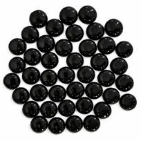 Calibrated Round Black Onyx Cabochon 12x12mm – Natural Black Onyx Gemstone, Loose Stone for Jewelry Making 1 Piece juoda