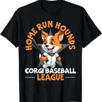 Baseball Corgi Dog Lover Baseball Player Sport Paw Puppy T-Shirt XXXXXL juoda