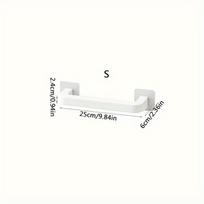 Wall-Hanging Shoe Organizer Rack Plastic Storage for Slippers & Shoes, Ideal for Bathroom, Bedroom, Home & Dorm Use S white