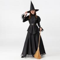 L Halloween Cosplay Outfit Black Witch Costume Carnival Witch Role-playing Costume Set Women's Dresses Comic Convention Costumes 2xl black