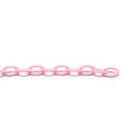 10pcs 50cm Colorful Acrylic Plastic Lobster Clasp Hook Link Chain For DIY Keychain Necklace Jewelry Making Connecter Accessories 50cmx 10pcs rožinė