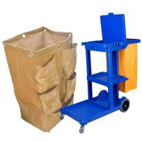 Housekeeping cart linen bag, polyester laundry sorting accessory, suitable for standard service carts, durable for storing clean and dirty items. smėlis