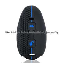 Silicone Key Cover for Vespa GTS300/GTV300 Motorcycle Remote Control Key mėlyna