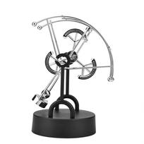 Semi arc shape Revolving Gadget Perpetual Motion Desk Office Decor Physics Science Art Toy gray