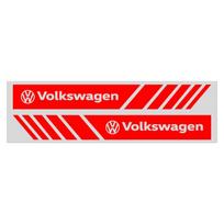 2 vnt. Automobilio galinio vaizdo veidrodėlio logotipas 3D lipdukas Vinilinė plėvelė Apdailos lipdukai Volkswagen Scirocco POLO Tiguan Passat B5 B6 B7 Golf EOS Jetta MK6 Octavia raudona