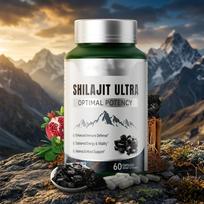 Shilajit Ultra: Grynas Himalajų Šilajito ekstraktas maksimaliam gyvybingumui ir sveikatai - 60 kapsulių 1pack