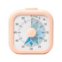 60 Minučių Vizualinis Laikmatis Savidisciplinai Tylus Veikimas Atgalinės Ataskaitos Žadintuvas Kvadratinis / Apvalus Dizainas Vizualizacija beige