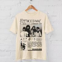 Vintage 90s Fleetwood Mac Rumours 1977 Music Band  For  Sz S-4XL Unisex shirt Cotton Oversize Large Size L beige
