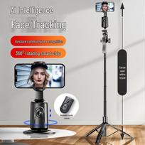 SmartFace 360° AI Gimbal: App-Free Stabilizer for Seamless Live Streaming & Video Tracking gray