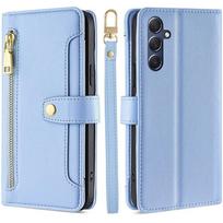 Samsung Galaxy A16 / A16 5G Flip Case, Wallet Zipper Pocket, Blue