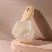 Rice Measuring Spoon Food Grade Pp Rice Scoop Multi-function Rice Scoop With Measuring Scale Accurate For Noodles For Scooping A beige