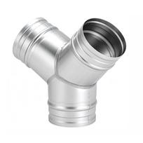 4 Inch 3 Way Duct Splitter Y Shaped Connector Galvanized Steel Tee Fitting for Exhaust Fan Kitchen Bathroom Airflow