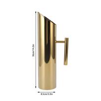 2L Capacity Metal Drink Pitcher Handle Design Water Pitcher  Restaurant Service beige